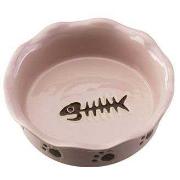 Stoneware Ruffled Cat Dish Best Price