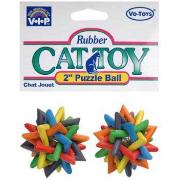 Cat Rubber Puzzle Ball 2' 2Pack Best Price