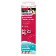 Petrodex Toothbrush Dog Dual Ended  Sft Bristle 3Pk Best Price