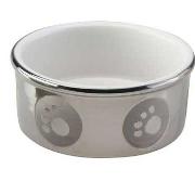 Stoneware Paw Print Dog Dish Best Price
