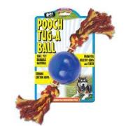 Pooch Tug-A-Ball Translucent Blue W/Yellow-Orange Cotton Rop Best Price