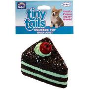 Vinyl Tiny Tails Dog Toy Chocolate Cake With Cherry Best Price