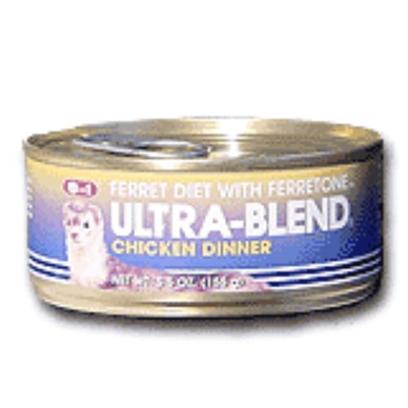 8 in 1 Presents 8 In1 Ferret Chicken Dinner 5.5oz can-1ct. Ferrets are Carnivores First and Foremost. They were Born to Eat Meat. But Like Other Domesticated Carnivores (Dogs and Cats, for Example), the Bulk of their Diets Tend to be Processed, Grain-Based Dry Food, which Often Lacks the Proteins Found in Meat Products.8 in 1 Ferret Chicken Dinner is a Moist, Meaty, High-Protein Treat that you can Mix into your Pet's Dry Food to Satisfy its Meat Cravings. It Supplies Essential Proteins, Fats and Nutrients that Help Maintain a Sleek, Glossy Fur Coat.8 in 1 Ferret Chicken Dinner is Made with Real Chicken, Brown Rice, and Ferretone (8 in 1's Exclusive Blend of Vitamins, Minerals, and Fatty Acids Designed Specifically for Coat Health).Keep your Little Friend Happy, Alert, and Healthy by Adding a Bit of 8 in 1 Ferret Chicken Dinner into its Food Each Day. [10219]