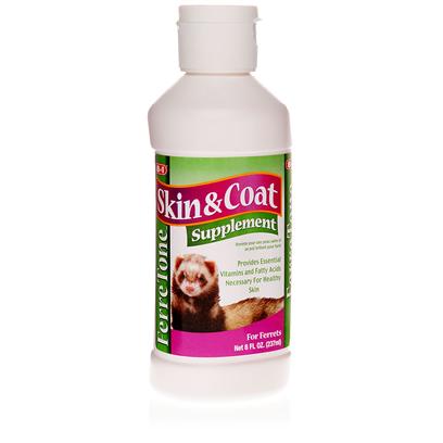 8 in 1 Presents 8 In1 Ferretone 16oz. Ferrets Require Certain Fatty Acids and Vitamins to Keep their Coats Sleek and Healthy, and to Keep their Skin Free from Infections. Domestic Ferrets have Unique Dietary Needs; Commercially Prepared Ferret Foods do not Always Provide the Complete Nutrition Required to Maintain a Healthy Fur Coat.8 in 1 Ferretone is a Liquid Food Supplement that, when Added to your Ferret's Daily Diet, will Help it Maintain Healthy Skin and Lush, Soft Fur. It Contains a Unique Blend of Vitamins a, E, D3, Soybean Oil, Cod Liver Oil, Wheat Germ Oil, and Lecithin, Specially Formulated for the Ferret's Discerning Tastes. Simply Mix the Liquid into your Ferret's Food Daily. Directions for Dosages are Included with the Product Based on the Animal's Weight and Age. Keep your Ferret Healthy, Happy, and Beautiful with 8 in 1 Ferretone. [10230]