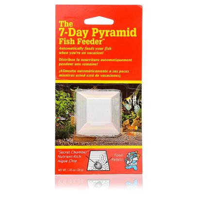Aquarium Pharmaceuticals Presents Aquarium Pharmaceutical Pyramid 7 Day Feeder the 7-Day Fish. You Really Love your Fish, but you also Need to Leave Home for a Few Days. Who can you Trust to Feed them while You're Gone? The Aquarium Pharmaceutical Pyramid 7 Day Feeder is the Answer to your Problem. Safe, Convenient, and Effective, it Automatically Releases Tubifex Worms to Provide Effective Nutrition for Up to 20 Fish in a 10-Gallon Tank for Seven Days. You can have Peace of Mind, Knowing that the 7 Day Feeder Won't Leave your Door Unlocked or Forget to Feed your Fish. The Aquarium Pharmaceutical Pyramid 7 Day Feeder Works in Salt Water and Fresh Water. And it's Useful Even when You're Home--You don't have to Worry About Family Members Overfeeding or Underfeeding your Fish. Change the Feeder Weekly, and your Fish will Always have the Right Amount of Food at all Times. [10370]
