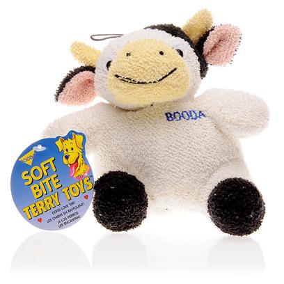 Petmate Presents Booda Terry Cloth Cow 7.5' (Large). Get your Pet a Companion to Carry Around and Play with–Get Him Booda Terry Cloth Cow, a Soft and Cuddly Toy that is Made of Terry Cloth and has no Plastic Pieces that your Pet Pooch can Break off and Swallow. It’S Fun, it’S Entertaining and it’S Safe. [10451]