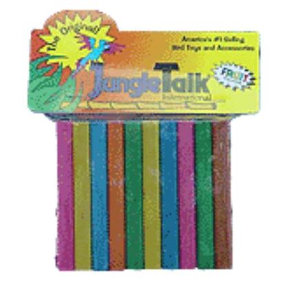 Jungle Talk Presents Jungletalk Toy Manzanita Large. Half-Inch Slabs of Manzanita Wood Combine with Brightly Colored, Fruity Hardwood Shapes for a Marriage Made in Heaven! Complete with Working Bell, these Toys are Sure to Tickle the Fancy of any Bird. [11110]