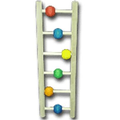 Bob's Presents Bob's Ladder with Beads 12'. Try this Ladder for your Bird - Its' Colorful Beads will Entice your Bird to Exercise for Hours on End. [13036]