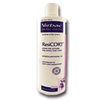 Virbac Presents Resicort 16oz Bottle. Resicort is a Leave-in Conditioner with Antipruritic and Anti-Inflammatory Elements that Provide Relief for Dogs and Cats Suffering from Corticosterioid-Responsive Dermatoses Such as Inflammation and Pruritus. [13677]