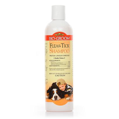 Bio Groom Presents Bio Groom Flea and Tick Shampoo 12oz. This Pyrethrin-Based Shampoo Kills Fleas, Ticks and Lice, on Dogs and Cats, but is Mild Enough for Use on Puppies and Kittens. Procured from the Seed Cases of the Pyrethrum Plant, Pyrethrins are an Organic Insecticide that is Effective at Getting Rid of Adult Fleas, Ticks and Lice. Bio Groom Flea and Tick Shampoo Contains a Protein-Lanolin Base, which Helps Prevent Damaging and Drying of Puppies’ and Kittens’ Sensitive Coats by Maintaining their Essential Oils. This Biodegradable, Ph Balanced Shampoo is Sensitive when it Comes to Skin and Coats, but Merciless when it Comes to Fleas, Ticks and Lice. [14400]
