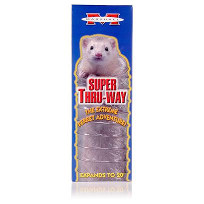 Marshall Presents Ferret Super Thru-Way Toy. The Ferret Supr Tunnel Expands to 20' of Super Ferret Fun. Clear Designs for see through Enjoyment. Excellent Interactive Toy for Ferrets and Owners. [14819]