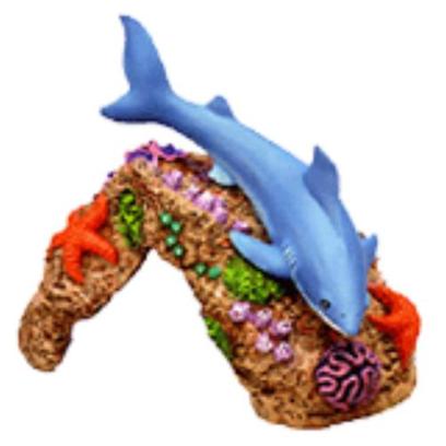 Penn Plax Presents Great White Shark 5.5'' X 4.5'' 4''. The Great White Shark is One of the Most Dreaded Creatures of the Deep. ''Authentically Hand-Crafted, and Safe for Freshwater and Marine Environments [14996]