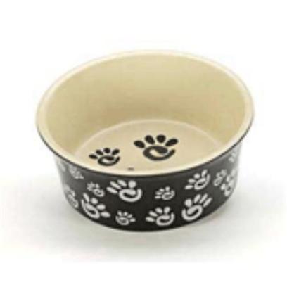 Ethical Presents Spot Paw Print Wide Rim Ceramic Bowls 6''. Spot Paw Print Wide Rim Ceramic Bowls are High Quality Ceramic Bowls that lets your Pet Dine Comfortably and in Style. Besides their Utility, these Ceramic Bowls Feature a Cute Paw Print that Adds a Fun Element of Style to your Pet's Bowls and to your Home. [15080]