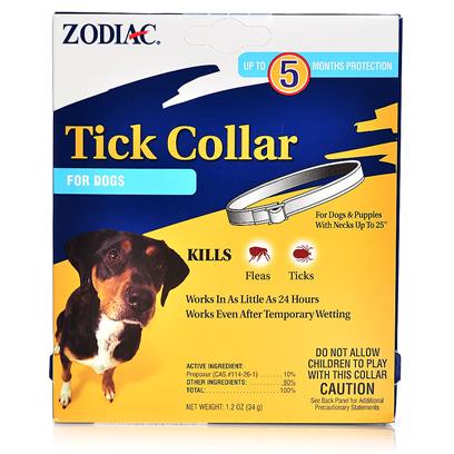 Wellmark Presents Zodiac Tick Collar for Dogs Regular. Zodiac Tick Collar for Dogs is a White Collar that when Placed Around your Dog’S Neck Provides Protection Against Ticks, and Fleas Up to 5 Months. While it Might not be the Cutest Collar for your Dog, it is Functional. It will Keep Working Even if your Dog Takes a Dip in Water. [15102]