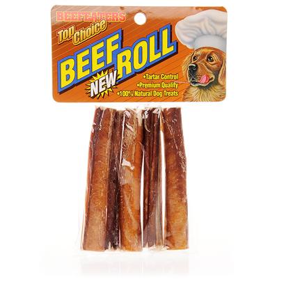 Beefeaters Presents Beefeaters Top Choice Beef Roll. Each Package of Top Choice Beef Rolls has 6 Delicious Beef Sticks for your Dog to Enjoy. Top Choice Chews are Delicious, Slow Roasted in their Own Juices and Produced under Strict Quality Controls. This Bone will Satisfy your Dog’S Chewing Needs and Help Reduce Tartar. [15385]
