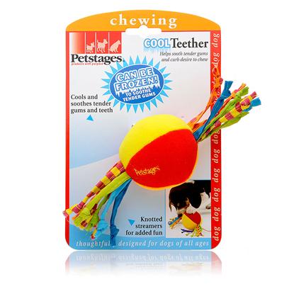 Petstages Presents Petstages Puppy Cool Teether. Is a Unique Pet Care Product that Helps Satisfy the Pet’S Urge to Chew. Besides, it also Helps to Soothe New and Tender Gums. Introduced as a Part of the Petstages 'Chewing' Range, it has Knotted Streamers that Make for Easy Chewing for any Size Puppy. The Teether can also be Frozen and Used to Soothe Tender Gums. It is Absolutely Safe to Use as the Soft Plush Fabric will not Harm Young Gums. It Measures 4'' in Diameter X 2 1/4'' Length. [15803]