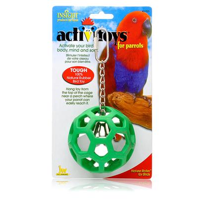 Jw Pet Company Presents Jw Pet Company (Jw) Holee Roller for Birds. Flexible, Durable 100% Natural Rubber Hanging Toy with Bell Inside is Suspended from a Cage by a Sturdy Metal Chainvirtually Invincible Hol-Ee Rollerâ™ for Birds Helps to Prevent and or Eliminate Unwanted Behavior by Challenging a Bird Physically and Intellectuallyfor Parrots [15844]