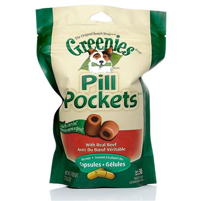 Greenies Presents Greenies-Pill Pockets for Dogs Small-30pcs (3.5oz). For Anyone who has a Pet, you’Ve Most Likely Watched in Amazement as your Dog Eats the Food that was Concealing its Medicine Before Spitting the Pill out Untouched on the Floor. Pill Pockets are Designed by Veterinarians to Get Dogs to Take their Medicine without a Fight. Available in Different Sizes and Flavors, these Creative Treats Surround your Dog’S Medication, Turning their Meds from a Major Hassle to a Palatable Treat. The Larger Size Pill Pockets Fit Most Capsules, while the Smaller Size Pill Pockets Fit Most Tablets. Each Pocket (Available in Both Chicken and Beef Flavors) is Packed with Vitamins C and E as Well, to Help Keep your Dog’S Immune System Strong. [15864]