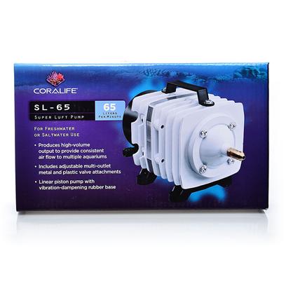 Coralife Presents Super Luft High Pressure Air Pump Cl Hp Sl-38. Magnetic Piston Pump High Flow Rate Great for Multiple Aquariums Adjustable 4-Outlet Metal Valve Rubber Feet Removable Air Filter [17551]