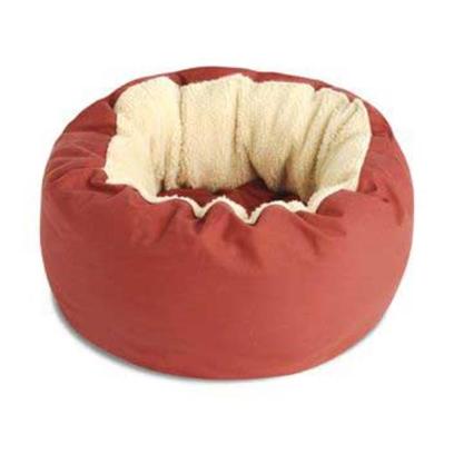 Dog Gone Smart Bed Co Presents Smart Bed Cat Round 18' Dg Sherpa Brown. High Sides Give a Sense of Security and Protection which Creates a Den-Like Atmosphere and Helps Promote a Sound Sleep. Soft Sherpa Interior Provides Comfort and Warmth Red 18" [17621]