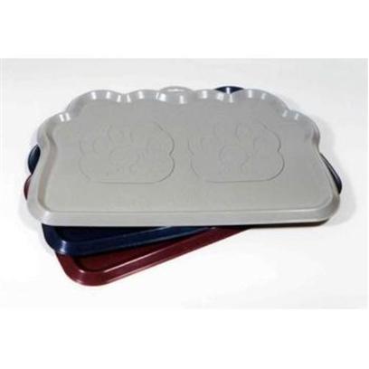 Omega Paw Presents Hungry Pet Mat-Cat 13 X 20 '. Omega Paw's Uniquely Shaped Mat Adds a Designer's Flare to a Pets Feeding Area. It has been Designed with a Raised Edge to Prevent Food or Water from Spilling Onto the Floor. Dimensions 19" X 12.75" X .5" [17738]