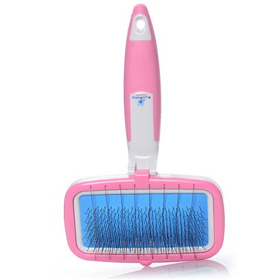 Millers Forge Presents Self Cleaning Cat Pinbrush Mf Brush. Self-Cleaning Slickers Save you Valuable Clean-Up Time. With the Touch of a Button, the Pins Retract, Hair Falls Away and the Pad can be Wiped Clean. Reposition the Button and You're Ready to Go Again. The Comfort Grip Handle and Stainless Steel Pins Prov [17891]