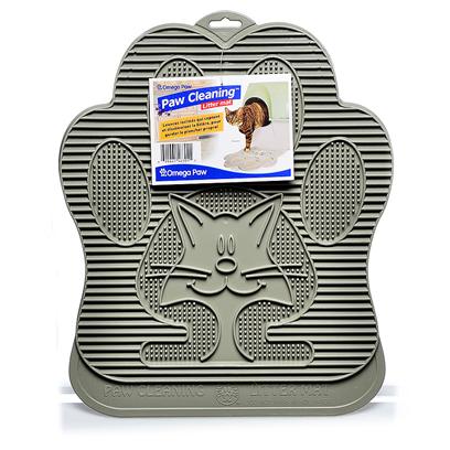 Omega Paw Presents Omega Paw Clean Litter Mat 13'x16'. Designed to Remove Litter that Becomes Lodged in a Cat's Paw, the Litter Mat is a Clean and Attractive Solution for Cat Litter Messes. Dimensions 16" X 13" X .25" [17952]