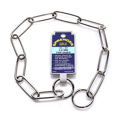 Coastal Presents Herm Sprenger Fur Saver Choke 3.0mm-19'. Preferred by Owners of Long-Haired Dogs. Elongated Links are Kinder to the Coat. Nickel-Plated. German Steel. [18719]