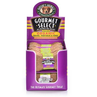 Nature's Animals Presents Organic Dog Biscuits 4' 24pc Carrot Crunch. Nature's Animals Gourmet Select Organic Line is Baked with Organic Ingredients. Nature's Animals Gourmet Select Organic is Available in a 4-Inch Bone in these Delicious Flavors Hearty Grain & Honey, Peanut Butter & Carob and Carrot Crunch. The 4-Inch Bones are Sold Individually in their Own Wrapper. What Makes an Organic Dog Biscuit Different? The Growing of Organic Food is Based on a System of Feeding and Farming that Mimics Natural Ecosystem and Maintains and Replenishes Nutrients in the Soil. Organic Foods are Produced without the Use of Herbicides, Pesticides or Artificial Fertilizers, and do not Contain Chemical Additives or Preservatives. Organic Agriculture Helps Protect and Preserve our Environment. Good Nutrition can Extend the Length and Quality of a Dog's Life. So, if it's a Really Healthy and Delicious Organic Treat You're Looking for - Look no Further than Nature's Animals Gourmet Select Dog Biscuit! Gourmet Select Conforms and Meets the Requirements for Organic Foods and is Certified Organic by Quality Assurance International. Ingredients Organic Whole Wheat Flour, Organic Wheat Bran, Organic Carrots, Organic Brown Rice, Corn Oil, Organic Parsley, Organic Garlic and Preserved with Mixed-Tocopherols (Source of Vitamin E). [18831]