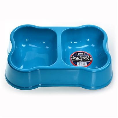 Kollercraft Presents Dog Double Diner Assorted Kol Translucent. Assorted Blue & Purple [19175]