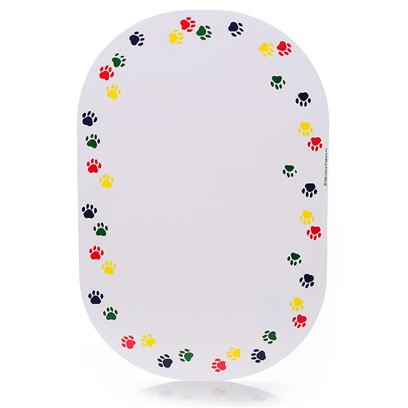 Ethical Presents Dog Placemat with Paw Print Placement. Placemats are a Perfect Way to Finish any Set. Keeps Floor Clean, Prevents Bowls from Slipping, Easy to Clean. [19304]