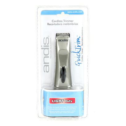 Andis Clippers Presents Andis Quicktrim Cordless Trimmer Animal (Battery Operated). Great for Trimming & Light Touch-Ups, this Slim-Line Trimmer is Lightweight and Easy to Use. Great for Trimming Around the Eyes, Nose, and Ears. Saves Money on Quick Touch-Ups Between Groomings. Battery Operated (2-Aa, not Included) Makes it Easy to Use Anywhere. Includes Stainless Steel Blade, Blade Oil. One Year Limited Warranty. Clam Pack. Model Btb, Andis #22965 [19689]