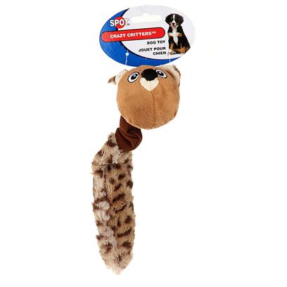 Ethical Presents Spot Crazy Critters 11' Assorted. Crazy Critters are 3 Toys in One-a Ball to Bounce, a Bungee to Stretch and a Stuffing Free Tail to Chase. [20071]