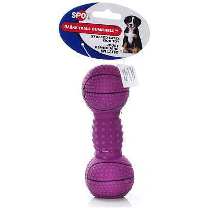 Ethical Presents Fiber Latex Basket Ball Dumbbell. Fiber Filled Basketball Dumbbell how can a Dumbbell Look so Smart and Cool?? Fiber Filled Makes them so Durable! Great Color Assortment [20148]