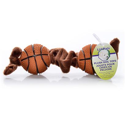 Coastal Presents Li'l Pals Tug Toy Basketballs. Li'l Pals Offers a Complete Range of Quality Products for Tiny Pups. Small-Scale Collars, Toys, Grooming Tools, Identification Tags and Bandannas are Perfectly Proportioned to Meet the Needs of Petite Pets. [20176]