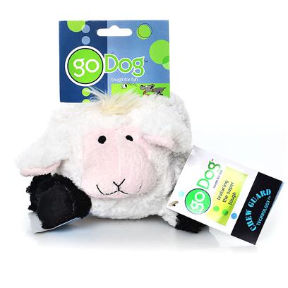 Go Dog Toys Presents Godog Chewguard Puppy Toughball Lamb 5' Tough Ball. Puppy Tough Balls with Chew Guard Technology are Sold in Packs of 1 of the Same Animal - Assortment not Available. [20190]