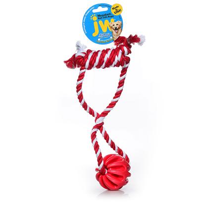 Jw Pet Company Presents Megalast Ball with Rope Medium. The Megalast Balls are Tough New Toys from Jw Pet Made of our Durable Megalastomer. Infused with Vanilla, the Megalast Balls are Available in 3 Translucent Bright Colors and in 4 Fun Geometric Styles! These Buoyant, Floating Toys are Mega Strong, Mega Bouncy, and Mega Fun! The Megalast Toys are Made in the Usa in an Eco-Friendly Facility that Utilizes Solar Power. All Megalast Toys are 100% Recyclable. The Megalast Ball with Rope Single is a Colorfully Twisted Rope Loop with a Wrapped Rope Handle on One End and a Megalast Ball Medium on the Other. Medium [20330]