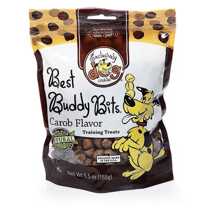 Exclusively Pets Presents Carob Chip Buddy Bits 5.5oz. Don't Let these Little Cookies Fool You. They're Great "Take Anywhere" Dog Treats. Customers will Find them Ideal for Training, Road Trips, Long Walks, Dogs that have Difficulty Eating Larger Treats or just because their Dog is their Best Buddy! Mini Carob Chip Bits that Look and Taste Like Chocolate. Great Tasting and Safe for Dogs. Made with Human-Grade and Kosher Ingredients. Free of Animal Proteins, Parts, Bi-Products and Fillers. 5.5oz Package [20552]