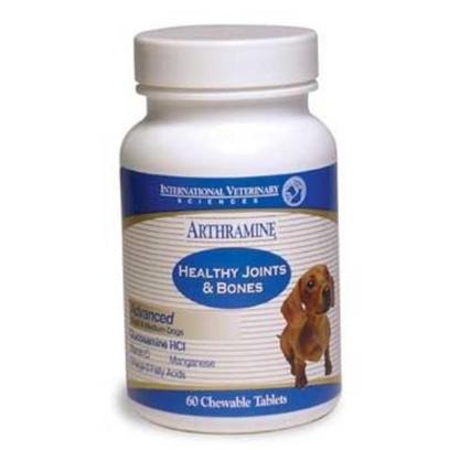 International Veterinary Presents Arthramine Tablets-Small and Medium Dogs 60 Chewable Tabs. Arthramine Maximum Performance High Levels of Glucosamine, Chondroitin, Msm, and More [20732]