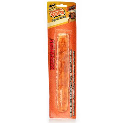 Beefeaters Presents Chick N Top Compressed Retreiver 10'. Free Range Natural Rawhide Dog Treats Wrapped with Real Chicken Breast. Satisfies your Dog's Natural Craving to Chew. Made from the Finest Quality Ingredients Available. Chicken and Rawhide a Great Tasty Combination. Like all Beefeaters Rawhide, Chicken Tops are Fully Digestible. The Chicken Gives your Dog a Tasty Natural Treat, while the Rawhide Offers a Long, Satisfying Chew! Chicken Tops Beyond Basting! End 011985044323 Beefeaters Chicken Tops - 2pk 3.5" Rawhide Donuts Covered with Chicken Free Range Natural Rawhide Dog Treats Wrapped with Real Chicken Breast. Satisfies your Dog's Natural Craving to Chew. Made from the Finest Quality Ingredients Available. Chicken and Rawhide a Great Tasty Combination. Like all Beefeaters Rawhide, Chicken Tops are Fully Digestible. The Chicken Gives your Dog a Tasty Natural Treat, while the Rawhide Offers a Long, Satisfying Chew! Chicken Tops Beyond Basting! [20953]