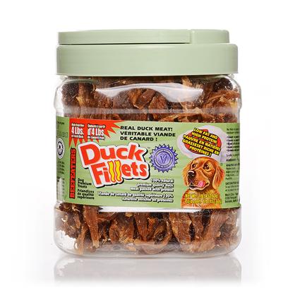 Beefeaters Presents Duck Fillets Beef 3oz. Delicious all-Natural High-Protein Fillets. All are Low in Fat and 100% Natural no Additive or Preservatives. Crunchy Fillets are a Great Reward for Heavy Chewers and Helps Remove Plaque and Tartar. 100% Meat Fillets [20963]