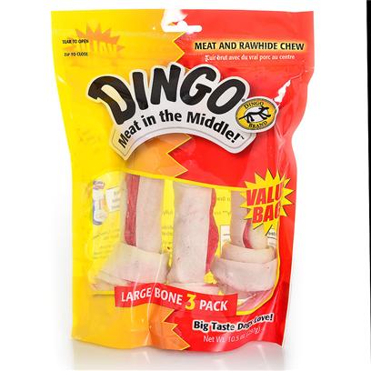 Dingo Brand Presents Dingo White Bone Value Bag 3 Pack. White Bone Value Pack - Medium 4 Count [21220]