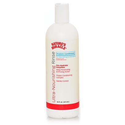 Nature's Miracle Presents Nature's Miracle Protein Shampoo 16oz. Nature's Miracle Ultra-Nourishing Rinse Protein Conditioner Provides Intense Moisture while Ending Snarls, Tangles and Mats. Our Pro-Lift Enzyme Action is Derived from Nature's Miracle Advanced Stain & Odor Technology. Provides Unique Odor & Dirt Lifting Action. Features for Intense Moisturizing • Pro-Lift Enzyme Action • Deep Dirt Grabbing & Odor Lifting Action • Protein Conditioning Complex • Dander Control 16 Oz Fresh Scent [21528]