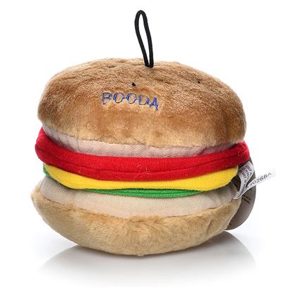 Petmate Presents Plush Soft Bite Mega Burger Dog Toy (Blue) Booda. Soft to Bite, yet Tough and Durable Made from Washable, Synthetic Fabrics Each Design Features Bright Individual Colors [21611]
