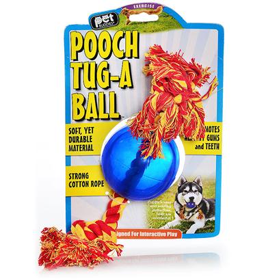 Kollercraft Presents Pooch Tug-a-Ball Translucent Blue with Yellow-Orange Cotton Rop Kol. Meet Pooch Tug-a Ball. Made from a Unique One-of-a-Kind Material, this Soft but Durable Toy with Super Strong Cotton Rope Promotes Healthy Gums and Teeth. Fling it, Throw it, this Interactive Toy is Ideal for Toss and Fetch. Your Dog will have Great F [21680]