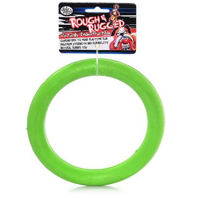 Four Paws Presents Rough & Rugged Rubber Ring Fp Toy Float 7'. Part of a Complete Line of Unique and Traditional Style Toys Made with the Highest Grade of Rubber and Filled with Unique Polymers to Give Extra Bounce. 7" [21715]