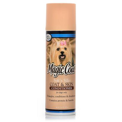 Four Paws Presents Soft 'N Silky Conditioner Spray 8oz Fp N Cond. Four Paws Soft 'N Silky Coat & Skin Conditioner Contains Pure Protein and Lanolin. It Relieves Flaking and Dryness as it Conditions and Beautifies your Pet's Coat. Excellent for Use in Removing Knots and Tangles from Coat, it will Never Leave a Harsh Odor or Greasy Feeling. 7oz. (198.5g) 7 Oz. [22327]