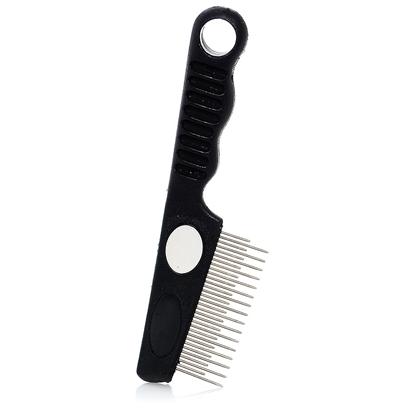 Millers Forge Presents Vista Shedding Comb-Long or Thick Coats Mf Comb. Your Collie has a Beautiful Coat, and you Know to Keep it Healthy and Shiny, it Needs to be Combed Regularly. The Vista Shedding Comb with a Skip Tooth Design Removes Loose Hair from Both the Top and Undercoats. With its Stainless Steel Teeth and Comfort Grip Handles, the Comb is Perfect for Dogs with Long or Thick Coats and their Owners. The Combination of Long and Short Teeth Makes this a Particularly Effective Comb for Removing Loose Hair and Decreasing Shedding. [22744]