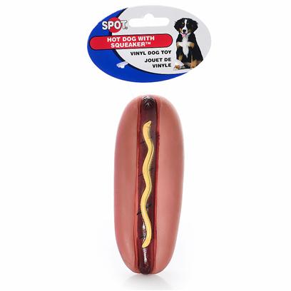 Ethical Presents Vinyl Hot Dog Spot 5'. Vinyl Hot Dog Perfect for a Day in the Park! Giant Durable Vinyl Toys with Loud Speaker Inside! [23129]