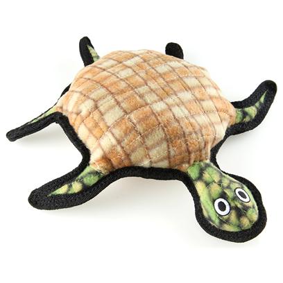 Tuffy's Presents Tuffy's Sea Creature Turtle Chew Toy Tuffys Burtle. Burtle Turtle- his Friends Call Him Burt, and this is One Guy your Dog will Want to be Friends With! Great as a Pillow and all Around Play Toy, your Dog will Enjoy Keeping Him Close at all Times. This Toy does not Squeak! Great for Interactive Play with One or Multiple Dogs. It can Even be Used in the Water. This Toy will Entertain Dogs who Like to Whip their Toys and Play Tug for Hours! -- Soft Edges Won't Hurt Gums. [23865]
